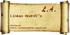 Linkes András névjegykártya